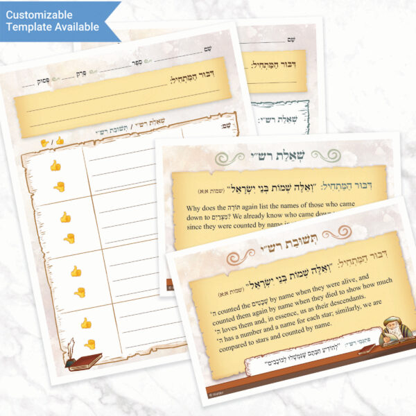 Rashi Q&A Consensus Sheet Activity