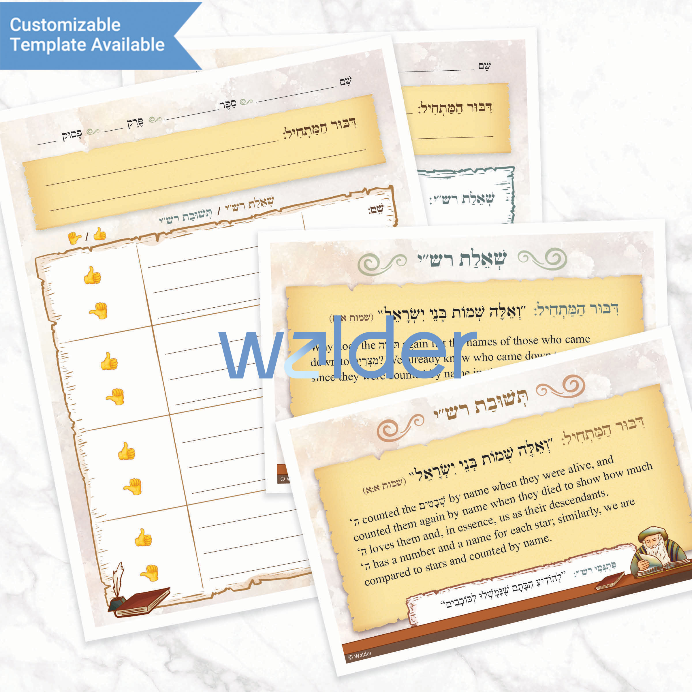Rashi Q&A Consensus Sheet Activity - Walder Education