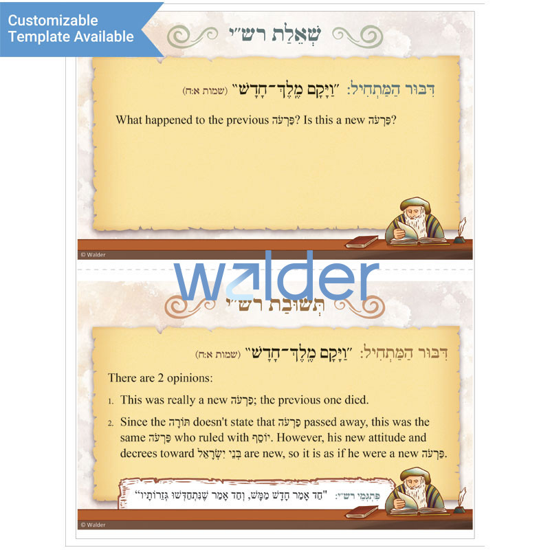 Dado Rashi Rashi Q&A Cards - Walder Education