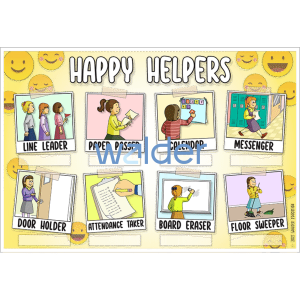 Happy Helpers Job Chart (Girls)