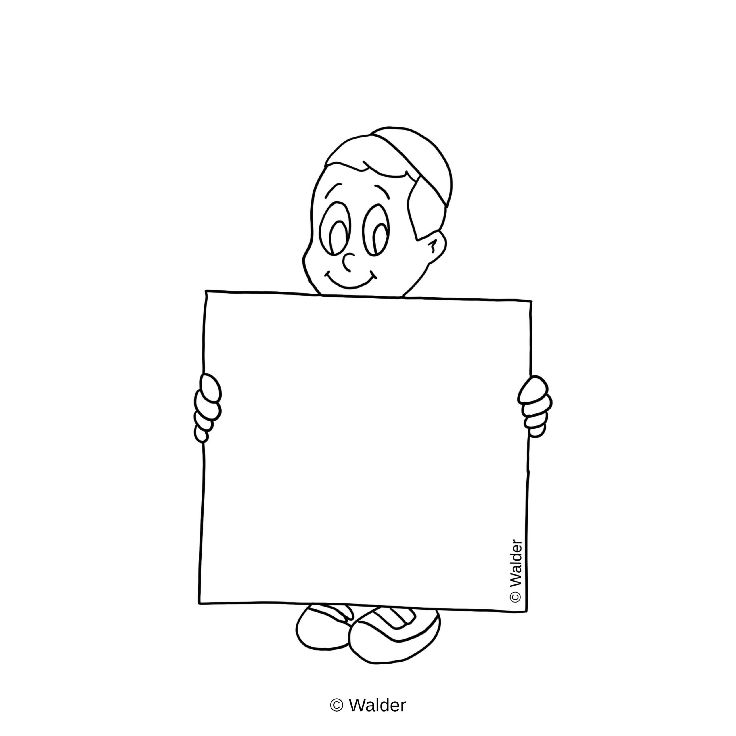 Holding Square Sign - Walder Education