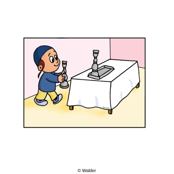 Preparing for Shabbos: Setting the Candlesticks