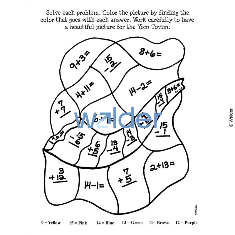 Addition and Subtraction Color by Number - Walder Education