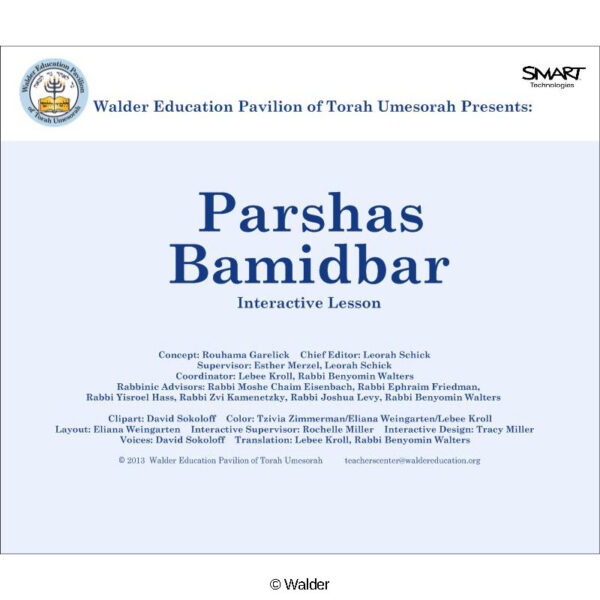 Parshas Bamidbar Interactive Smartboard Lesson