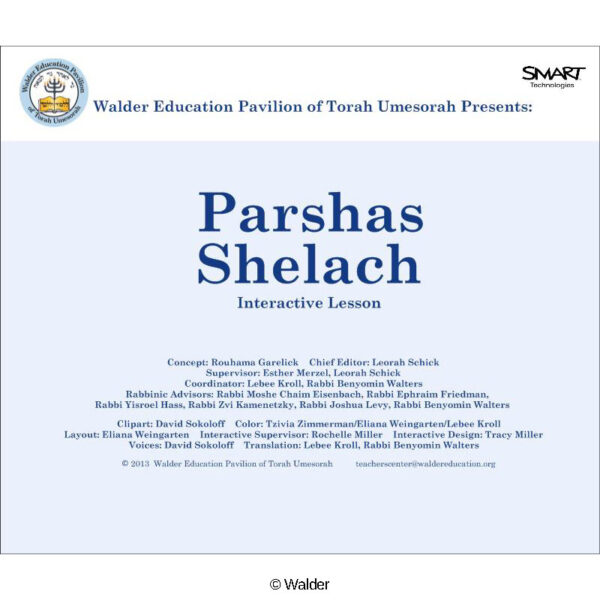 Parshas Shelach Interactive Smartboard Lesson