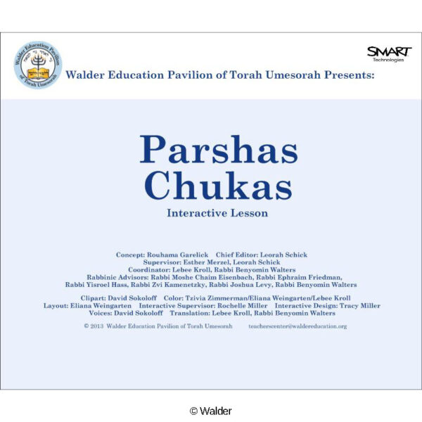 Parshas Chukas Interactive Smartboard Lesson