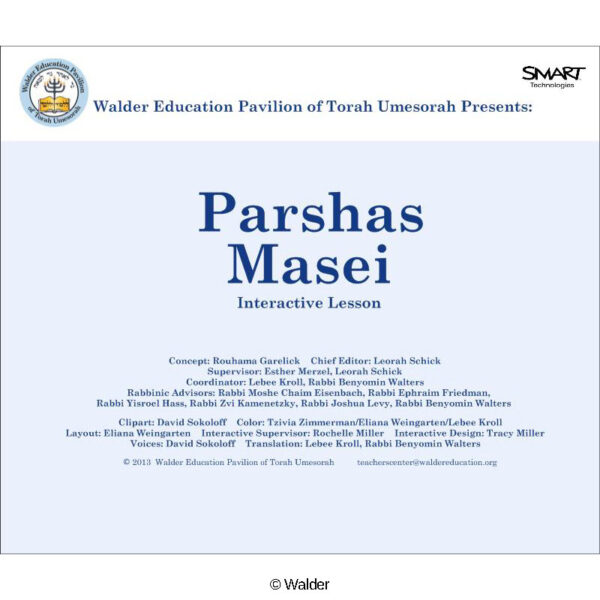 Parshas Masei Interactive Smartboard Lesson