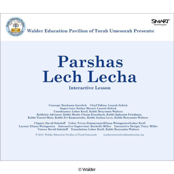 Parshas Lech Lecha Interactive Smartboard Lesson