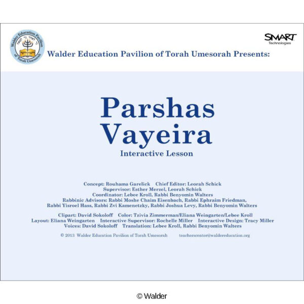 Parshas Vayeira Interactive Smartboard Lesson
