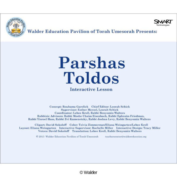 Parshas Toldos Interactive Smartboard Lesson