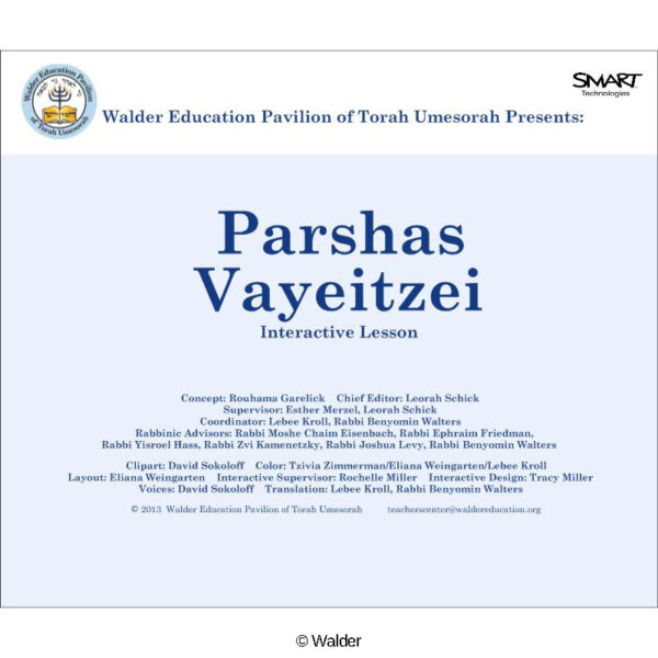 Parshas Vayeitzei Interactive Smartboard Lesson