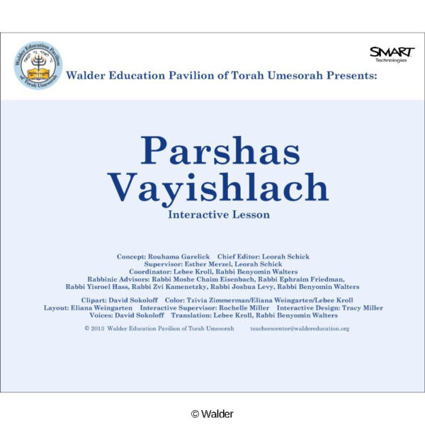 Parshas Vayishlach Interactive Smartboard Lesson