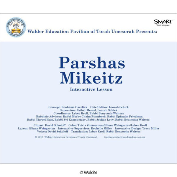 Parshas Mikeitz Interactive Smartboard Lesson