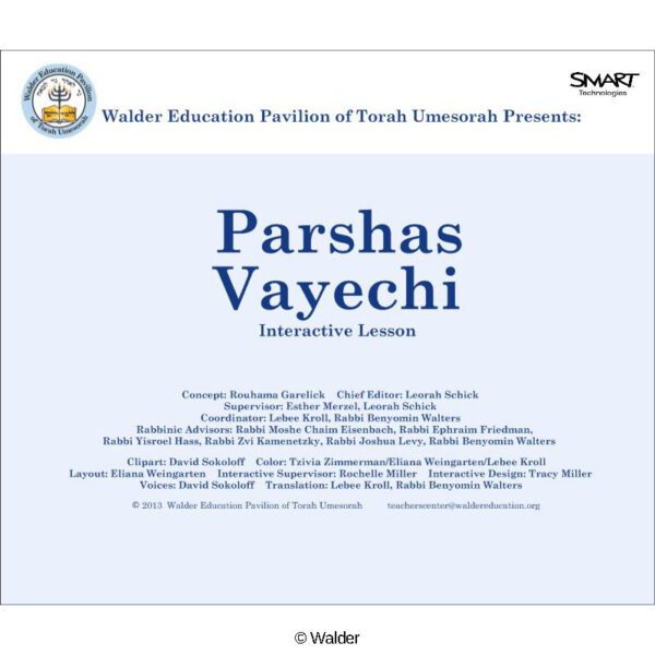Parshas Vayechi Interactive Smartboard Lesson