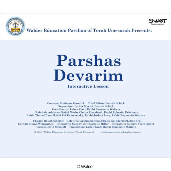 Parshas Devarim Interactive Smartboard Lesson