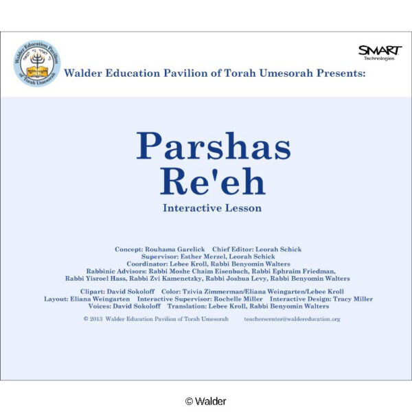 Parshas Re'eh Interactive Smartboard Lesson