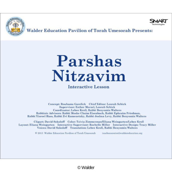 Parshas Nitzavim Interactive Smartboard Lesson