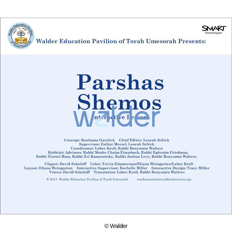 Parshas Shemos Interactive Smartboard Lesson - Walder Education