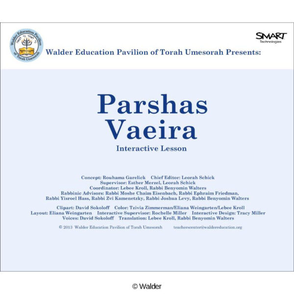 Parshas Vaeira Interactive Smartboard Lesson