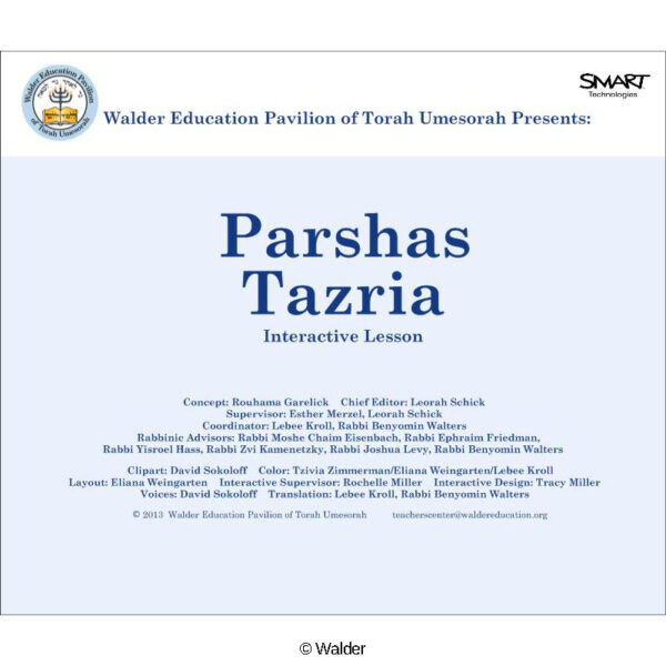 Parshas Tazria Interactive Smartboard Lesson